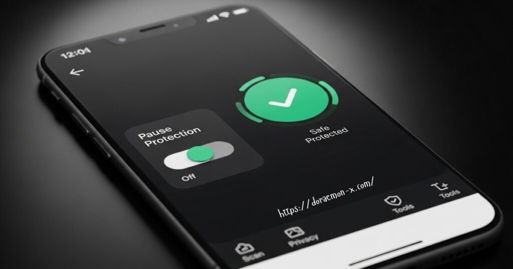 disable antivirus temporarily to install doraemon x apk android